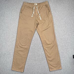 Marine Layer Pants Mens Medium (30x31) Beige Saturday Slim Straight Twill Casual